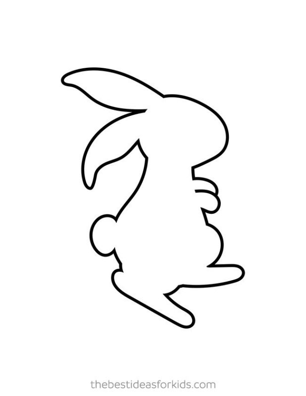 Трафарет зайца на окно