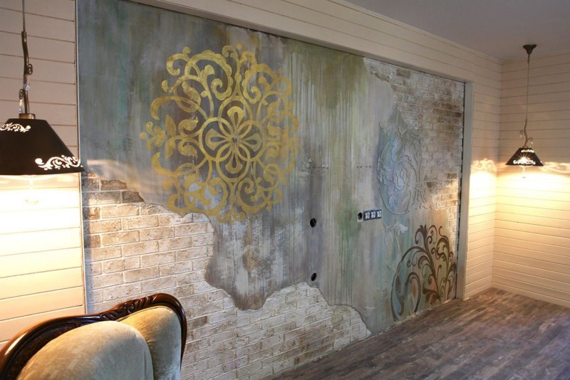Декоративная роспись стен в интерьере