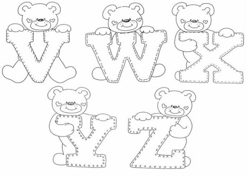 Раскраска "алфавит английский"