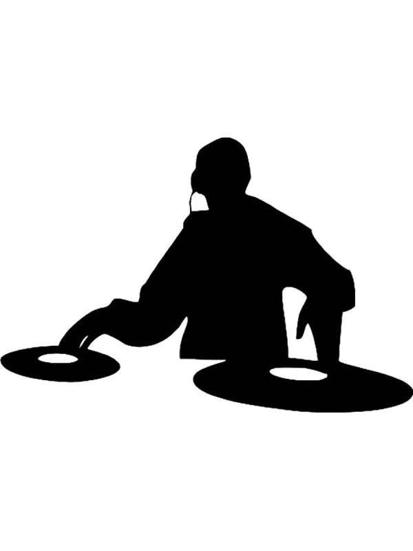 Диджей силуэт