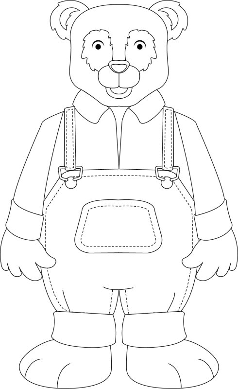 Раскраска штанишки для мишки