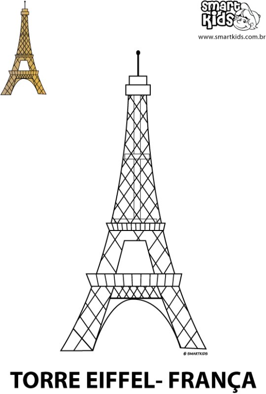 Чертёж Эйфелевой башни для 3д ручки