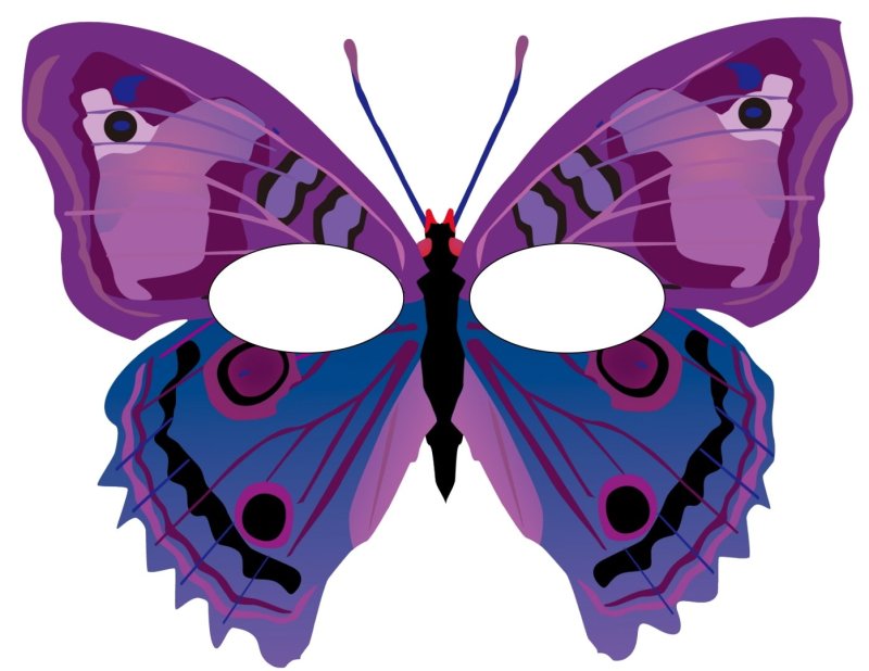 Маска бабочки для детей