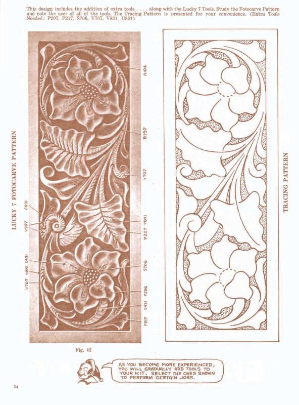 Узоры для тиснения кожи в стиле Шеридан