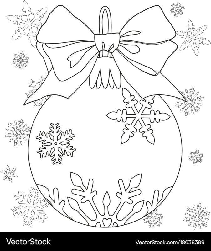 Елочные игрушки раскраска