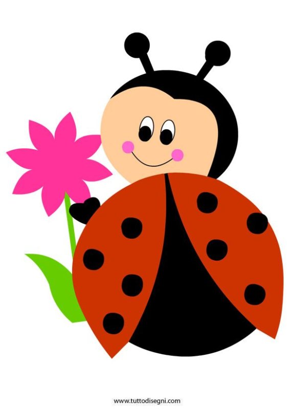 Божья коровка трафарет для аппликации