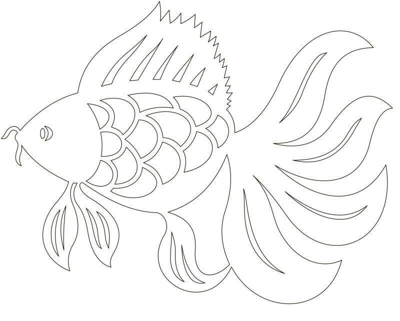 Трафарет "рыбки"