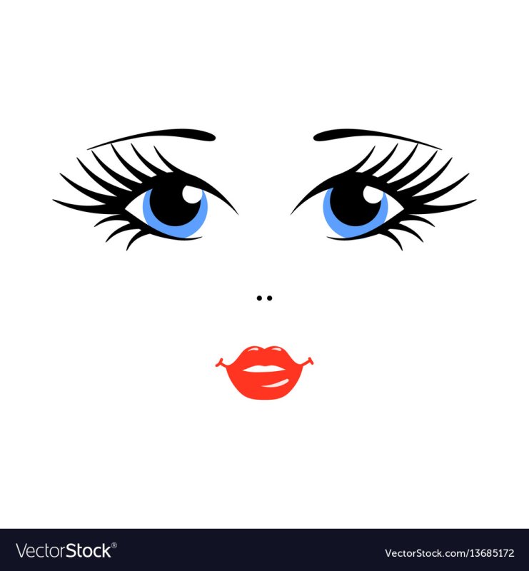 Красивые глазки и губки