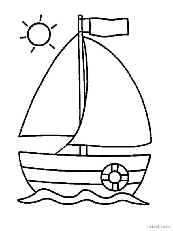 Парусник раскраска