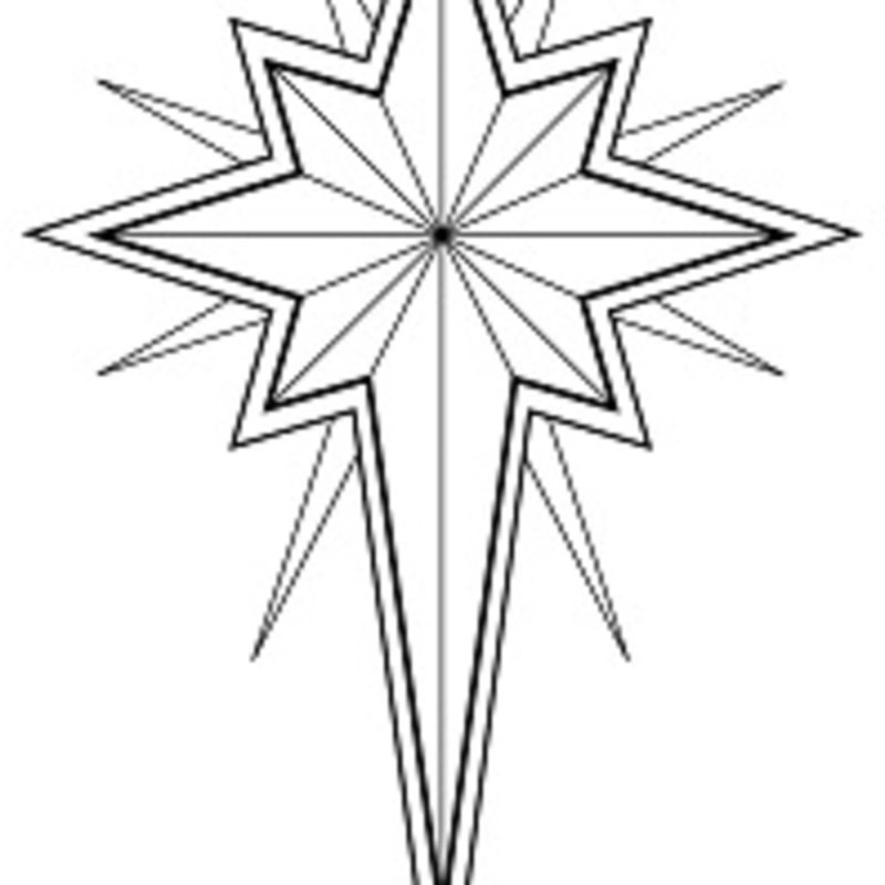 Вифлеемская звезда трафарет