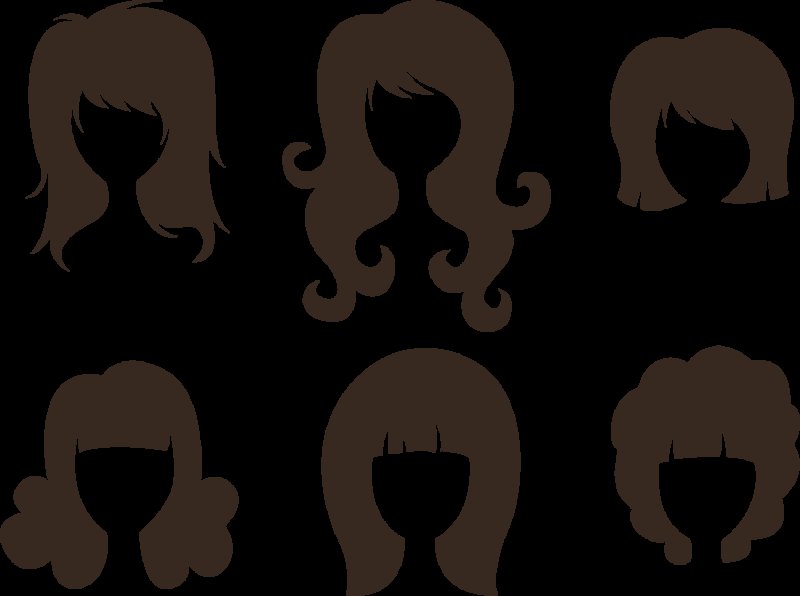 Силуэт женской прически