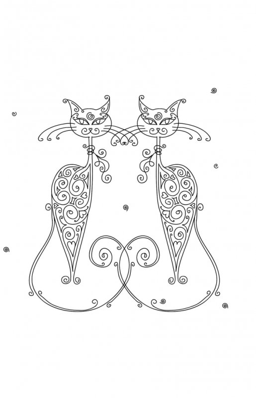 Точечная роспись кот трафареты