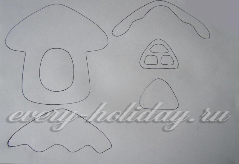 Домик из фетра выкройка