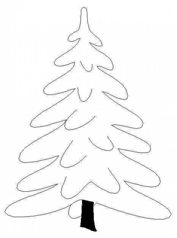 Елка раскраска