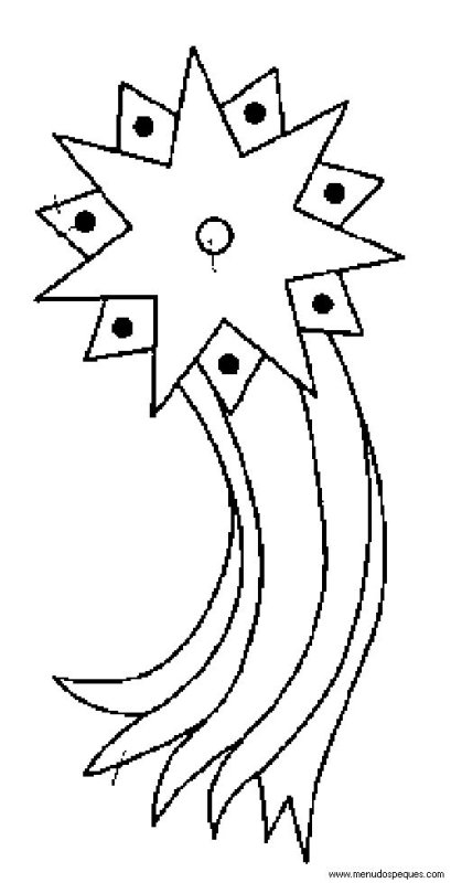 Рождественская звезда на колядки раскраска