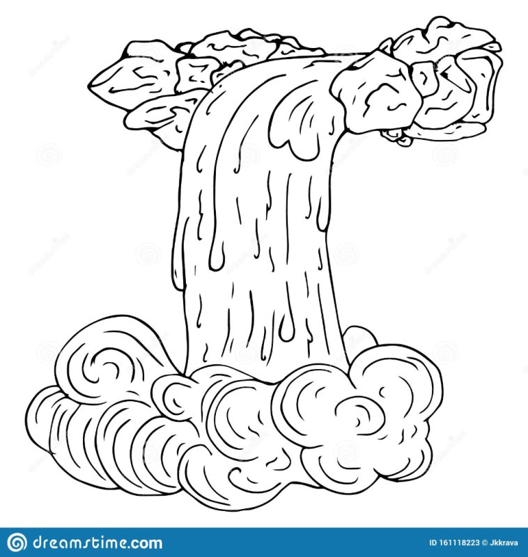 Водопад вектор