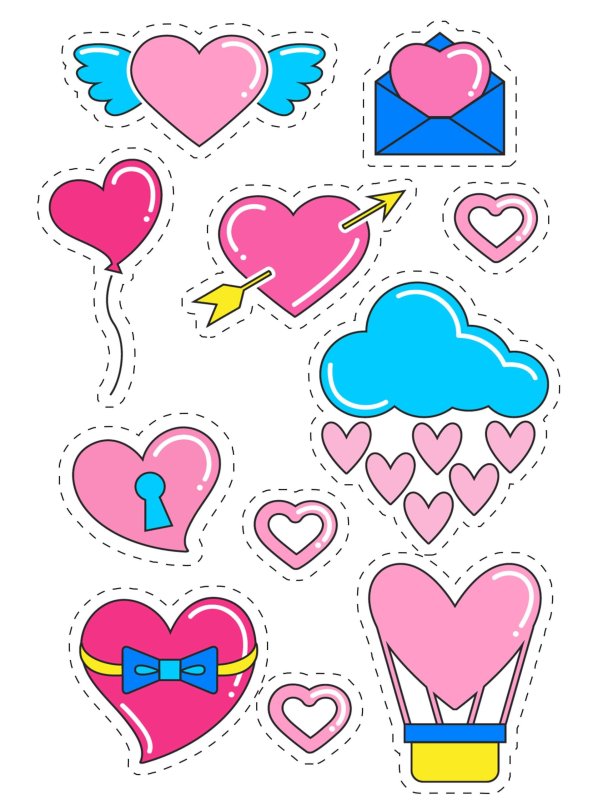 Сердечки для распечатки