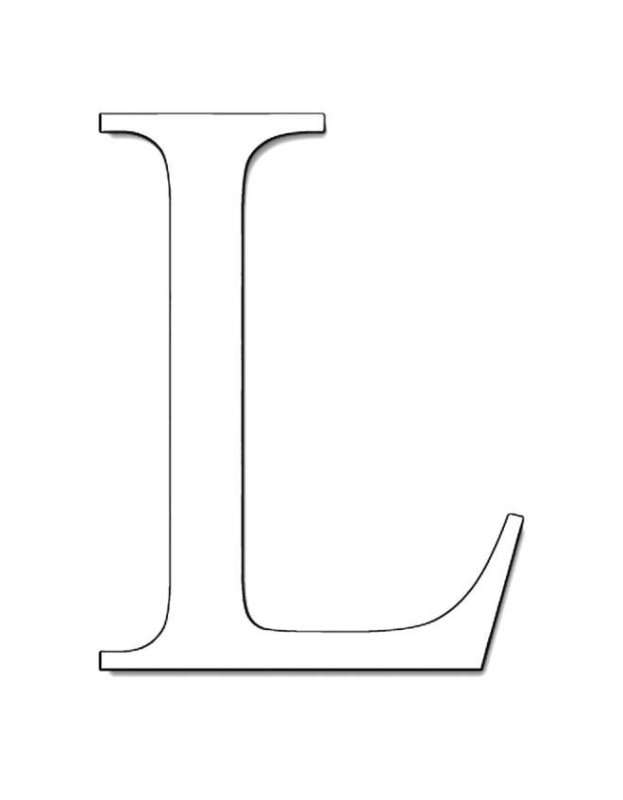 Буква л трафарет
