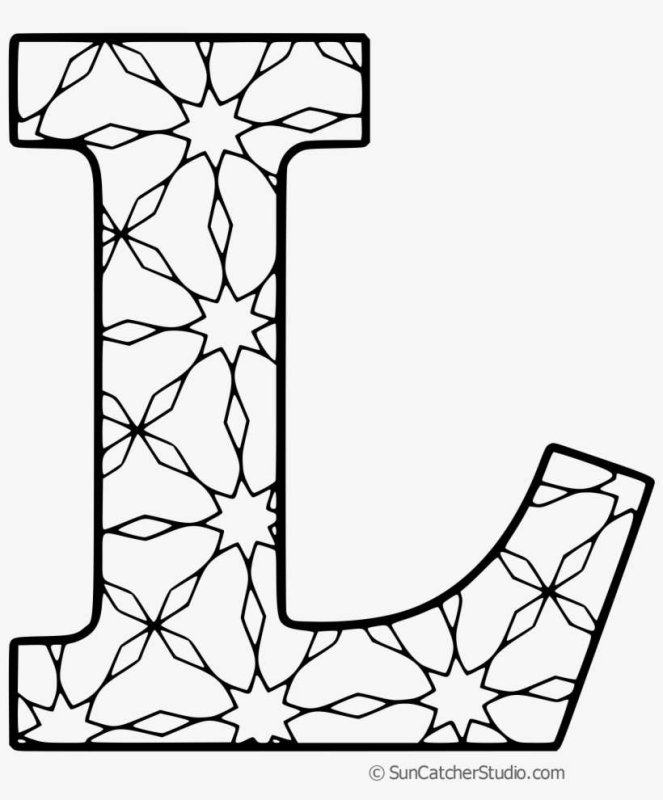 Трафарет английских букв для вырезания