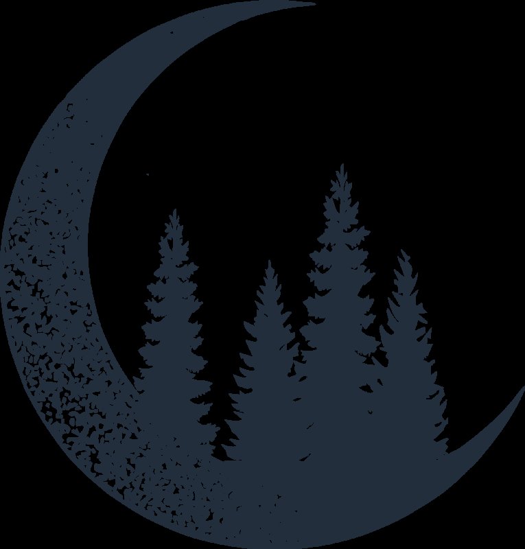 Лес силуэт