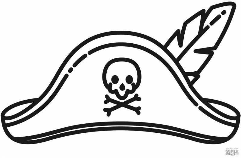 Пиратская шляпа для вырезания