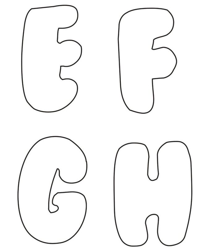 Буквы из фетра трафарет