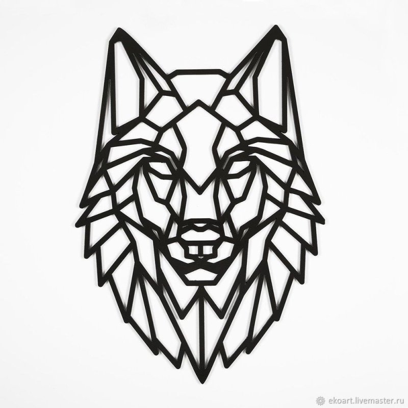 Тату голова волка