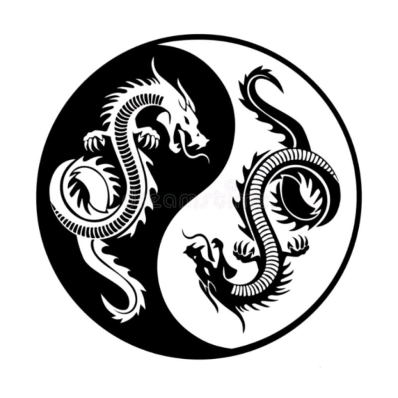 Китайский дракон Инь Янь