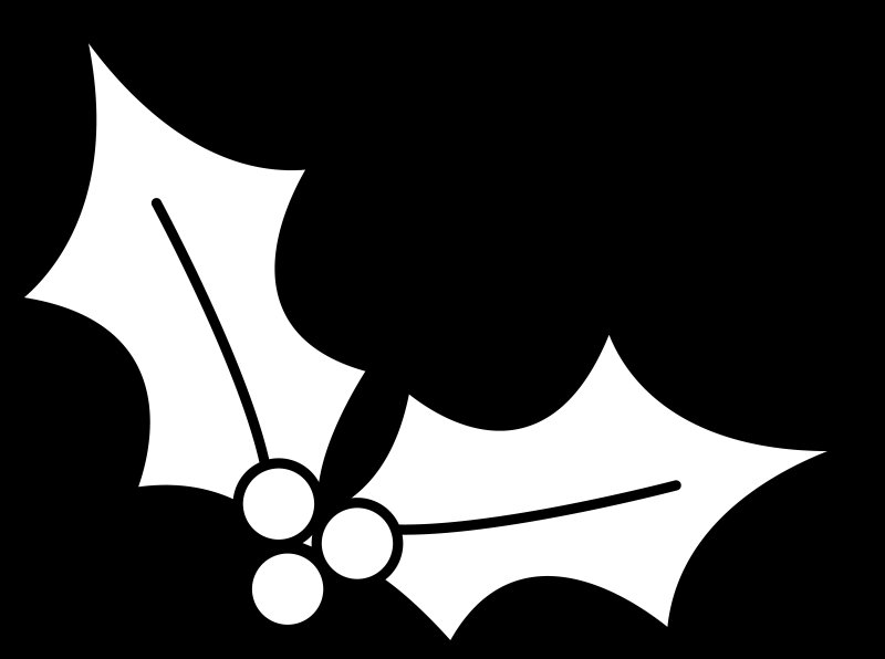 Лист остролиста трафарет