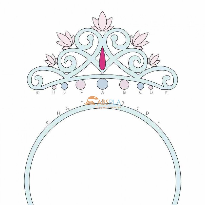 Диадема шаблон