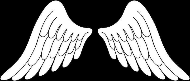 Крылья трафарет