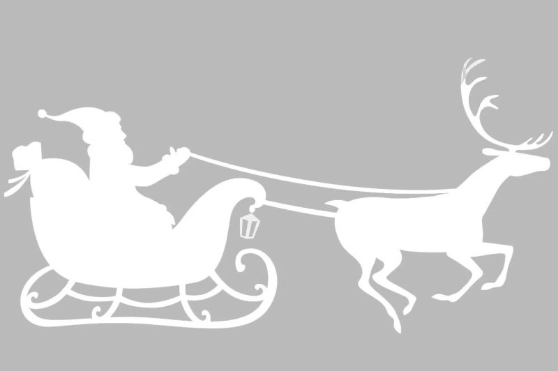 Сани трафарет