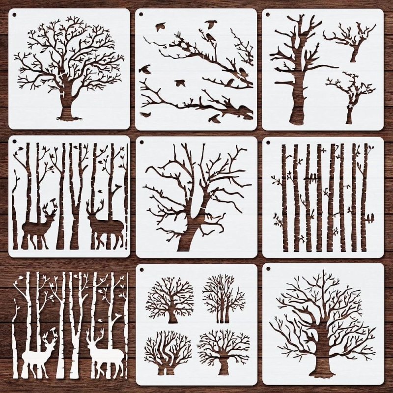 Трафарет под дерево