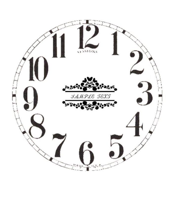 Циферблат часов для печати