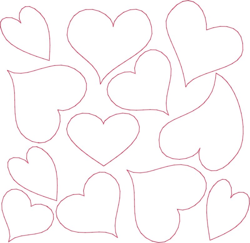 Трафарет сердечки