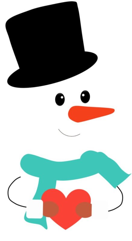 Лицо снеговика