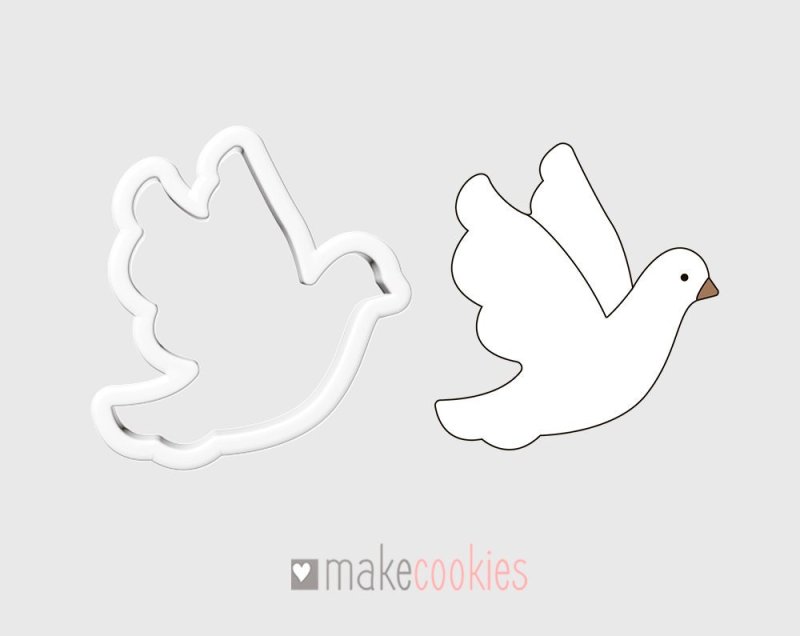 Трафарет голубя для пряника