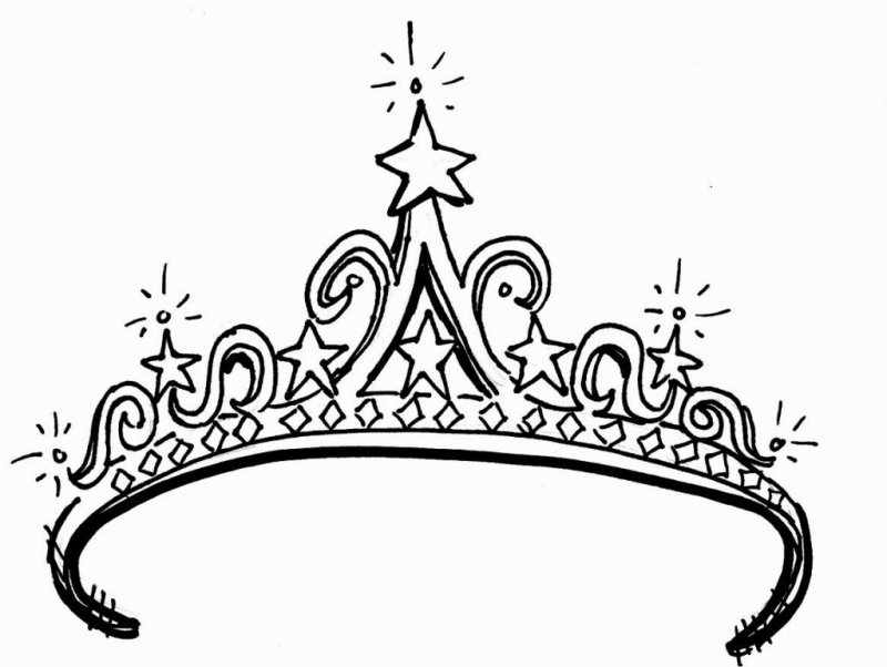 Раскраска корона для девочек