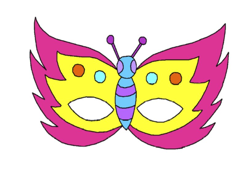 Маска бабочки на голову