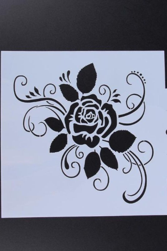 Трафарет для торта цветы