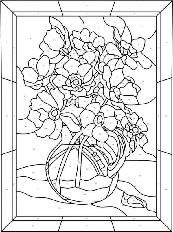 Витраж раскраска