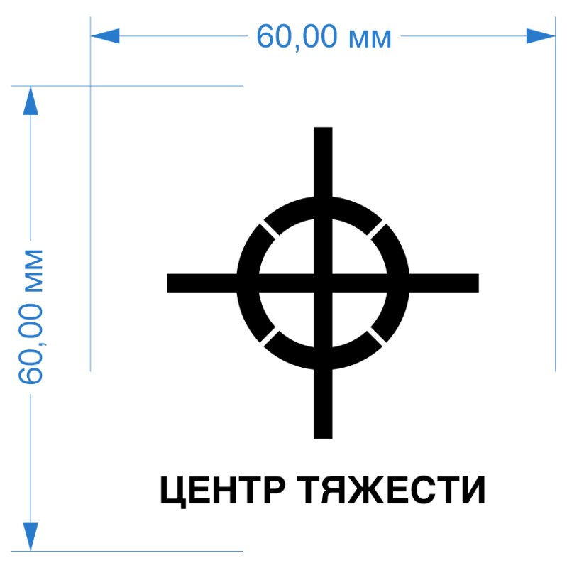 Манипуляционные знаки центр тяжести