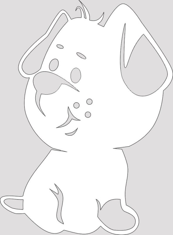 Трафарет собаки для вырезания