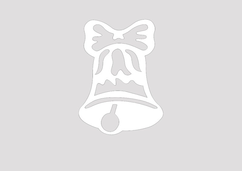 Трафареты новогодние на окнколокольчики