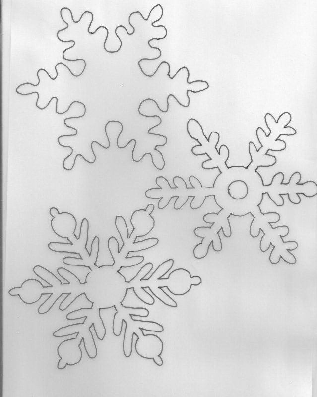 Трафарет снежинки из фоамирана