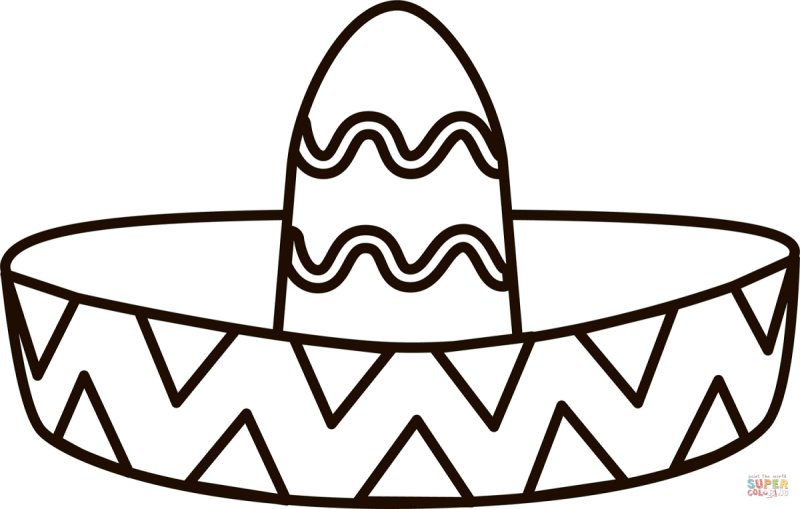 Рисования Сомбреро раскраска