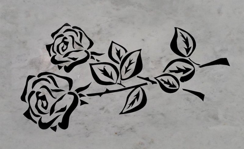 Трафарет "розы"