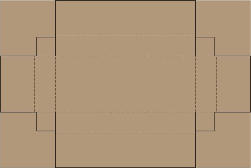 Чертеж коробки