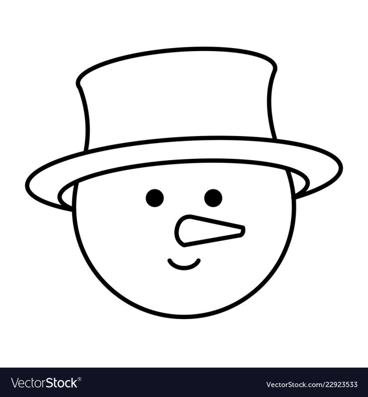 Лицо снеговика