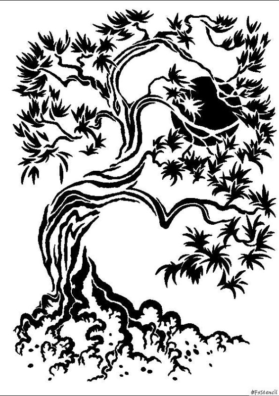 Японские рисунки для выжигания по дереву